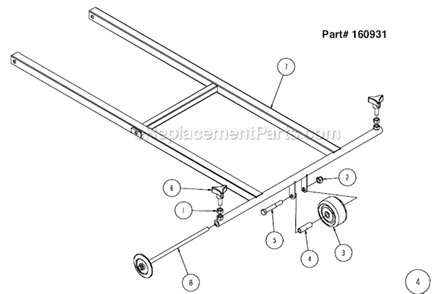 Page U Diagram and Parts List for MK-4024HY  MK Diamond Concrete Saw